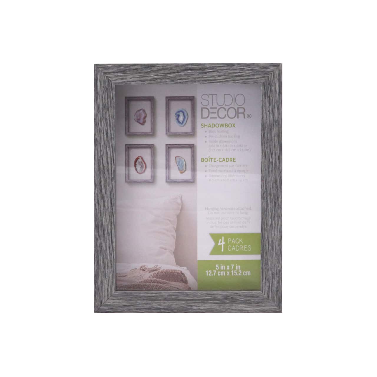 4-Pack Gray 5&#x22; x 7&#x22; Shadowboxes by Studio D&#xE9;cor&#xAE;